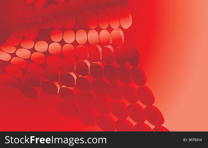 The vector illustration contains the image of abstract red background