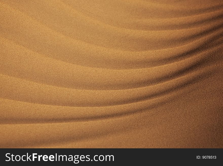Close-up of sand pattern in the Sahara desert. Close-up of sand pattern in the Sahara desert