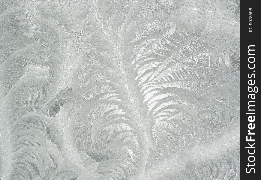 Frosty pattern on the window