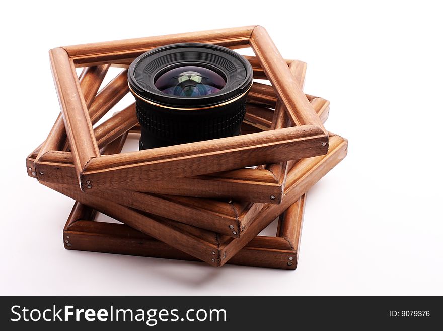 Frames and lens close up