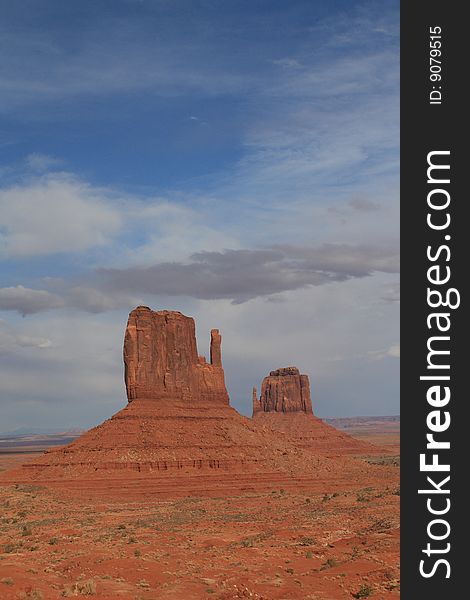 USA, Monument Valley with two mittens portrait