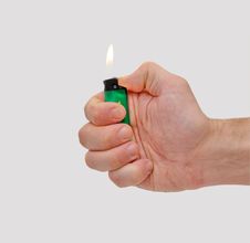 Hand With Cigarette Lighter Stock Images Hand With Cigarette Lighter Stock Images