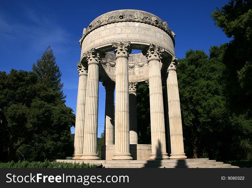 Pulgas Water Temple in California on a summer day. Pulgas Water Temple in California on a summer day