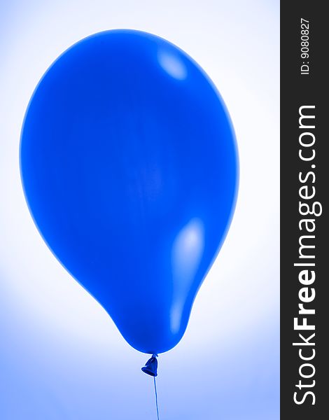 Balloon on a blue background. Balloon on a blue background