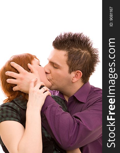 Couple on a white background