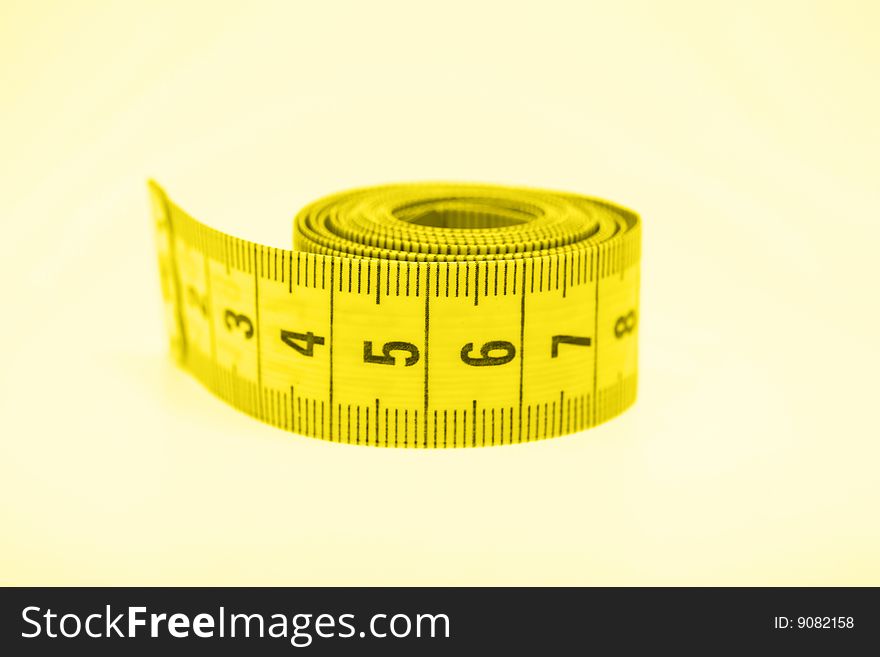 A image of a isolated measuring tape. A image of a isolated measuring tape