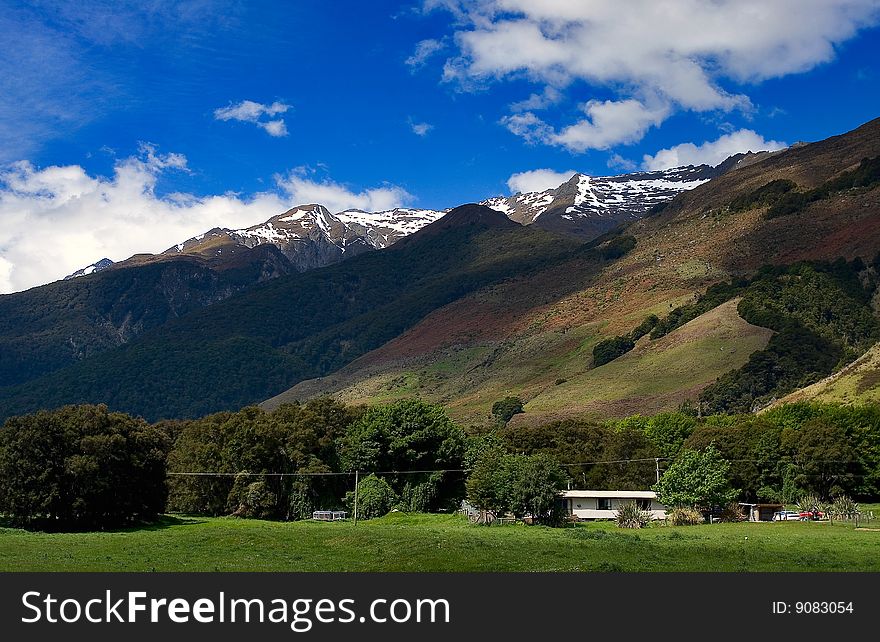 Tranquil quiet village in New Zealand. Tranquil quiet village in New Zealand