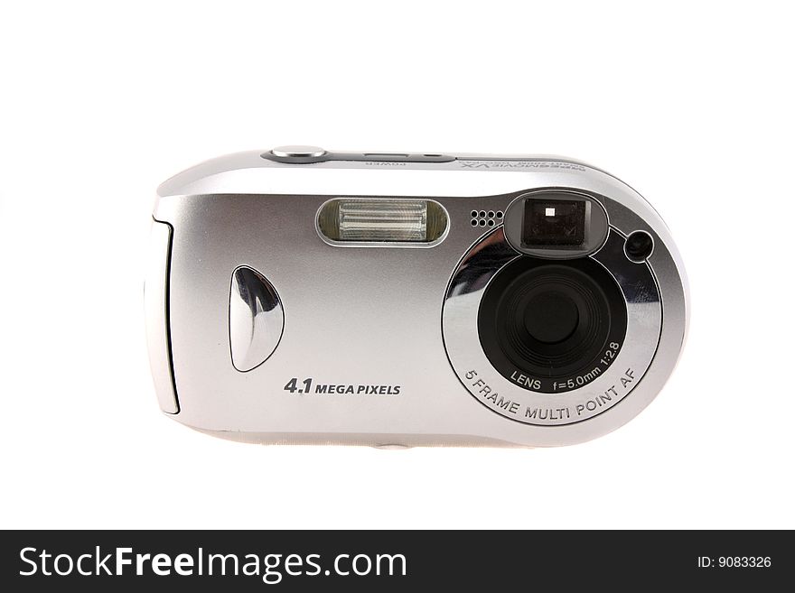 Digital camera on a white background(isolate)