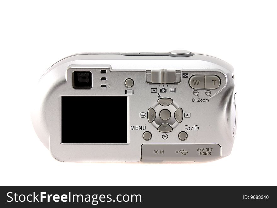 Digital camera on a white background(isolate)