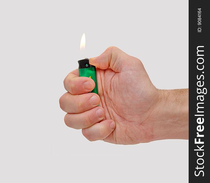 Hand With Cigarette Lighter