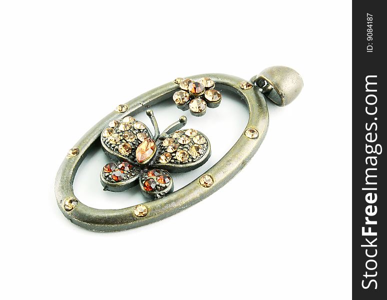 An Oval Brooch Isolated