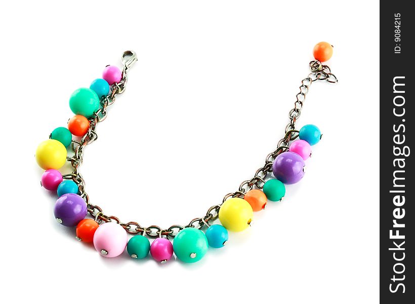 A colored bracelet isolated