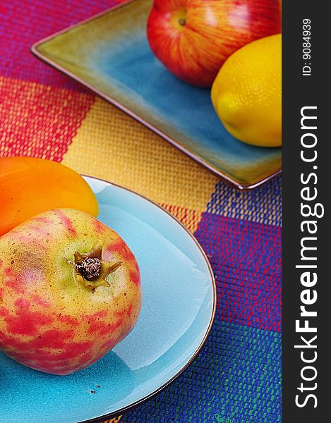 Fruits in a colorful background