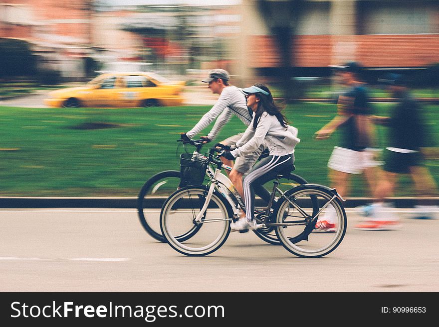 Bicyclists On Street