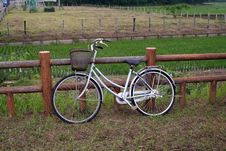 Bicycle On A Fence Royalty Free Stock Image Bicycle On A Fence Royalty Free Stock Image