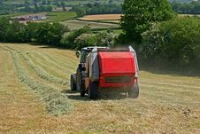 Gathering The Hay. Royalty Free Stock Photography