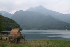 Primitive Thatched Hut In Italia. Royalty Free Stock Image Primitive Thatched Hut In Italia. Royalty Free Stock Image