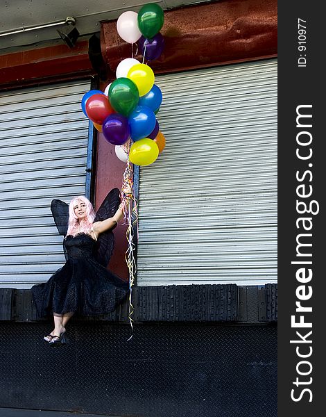 Fairy with balloons