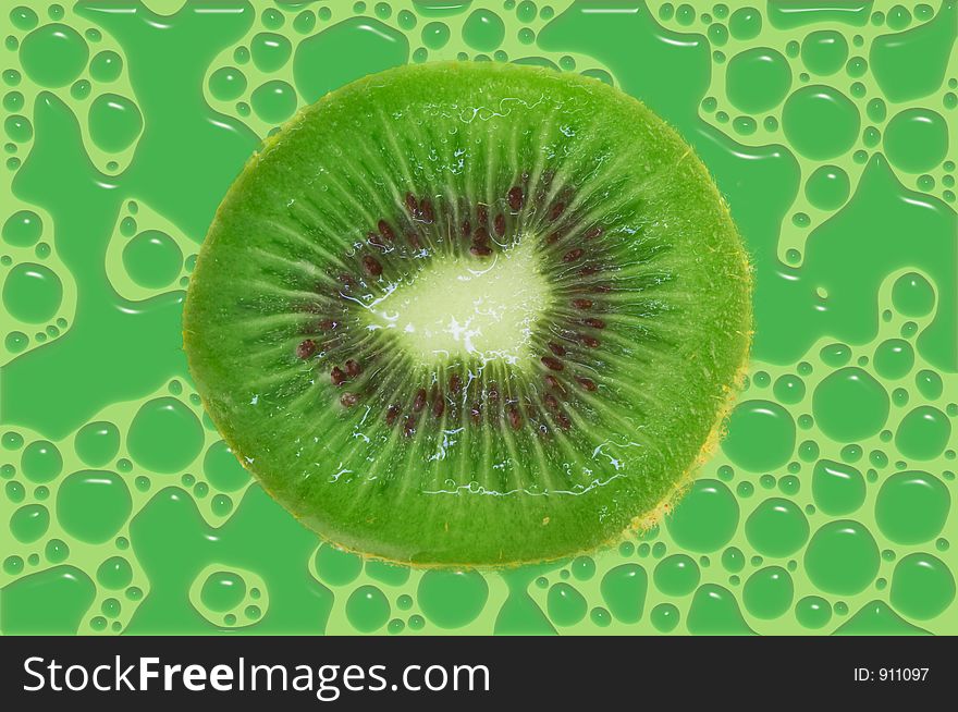 Kiwi With Droplets Background