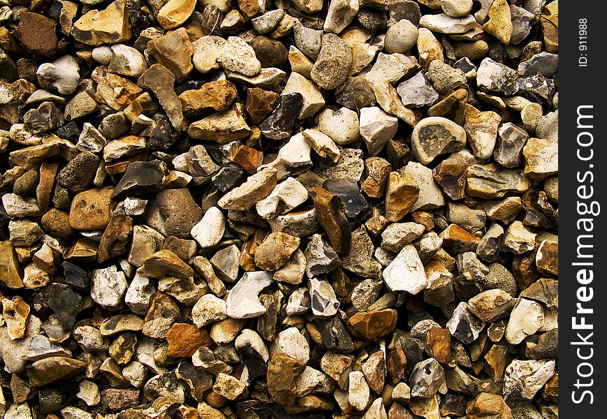 Image of pebbles, stones and gravel taken from above. Image of pebbles, stones and gravel taken from above