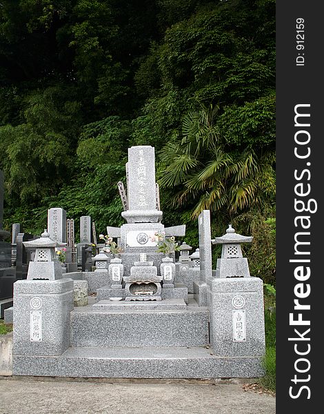 Japanese grave in japan