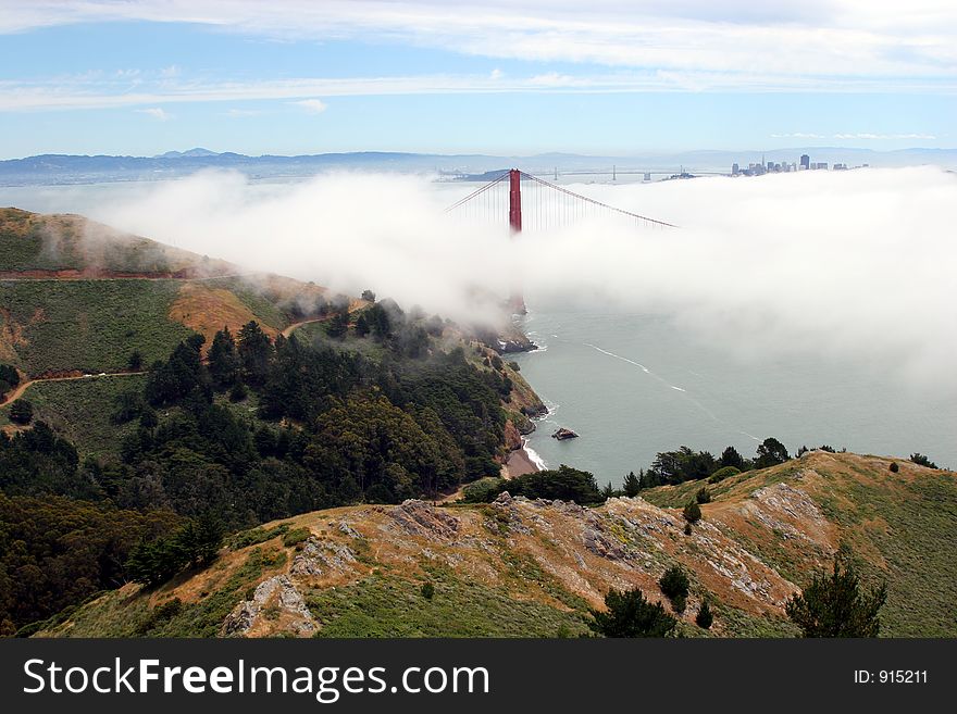 Golden Gate bridge in a fog. Canon 20D