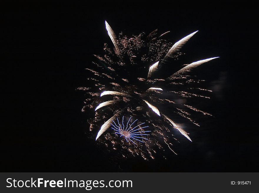 Some fireworks at a 4th July celebration