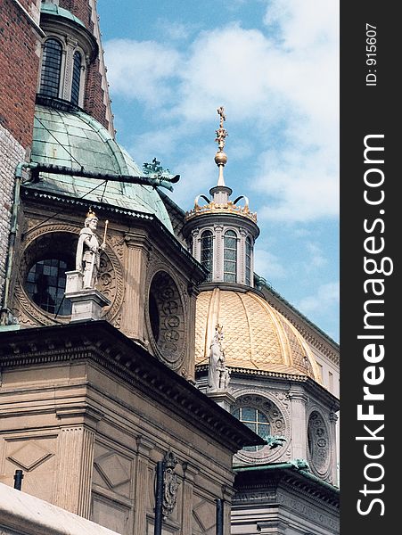 Wawel Castle church roof - Krakow - Poland