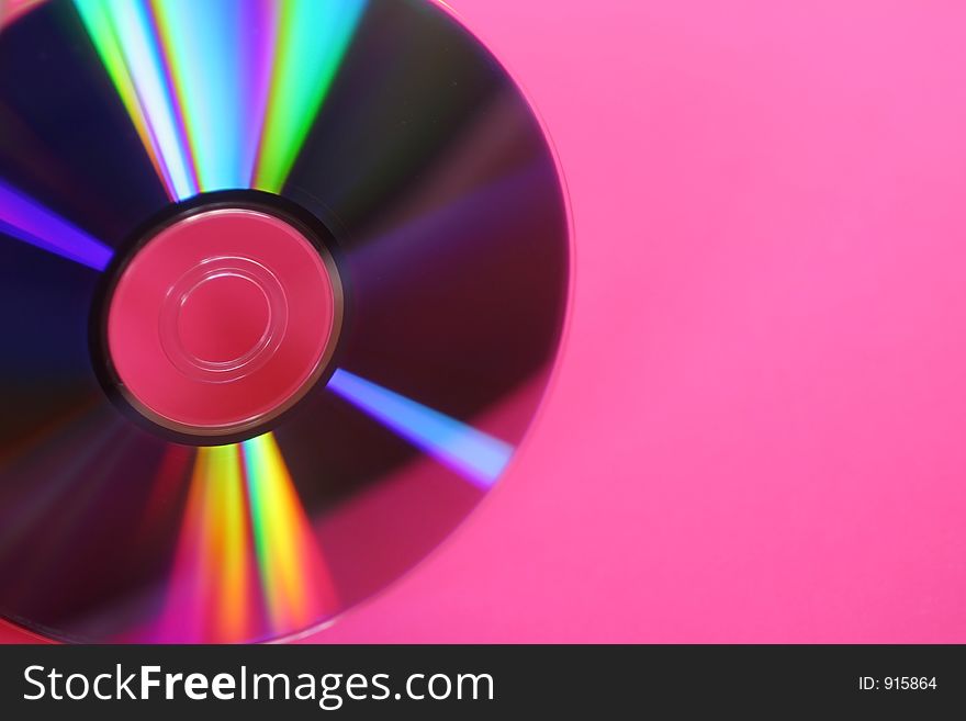 DVD over pink. DVD over pink