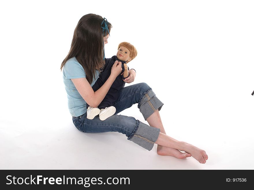 Girl Playing With Doll 1