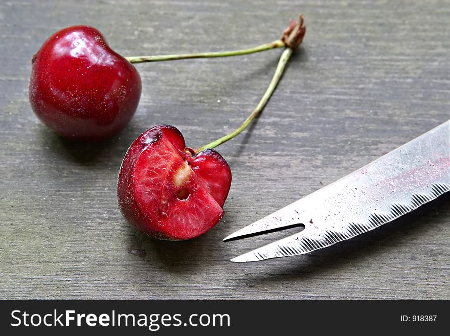 Cherries in the prime of life. Cherries in the prime of life