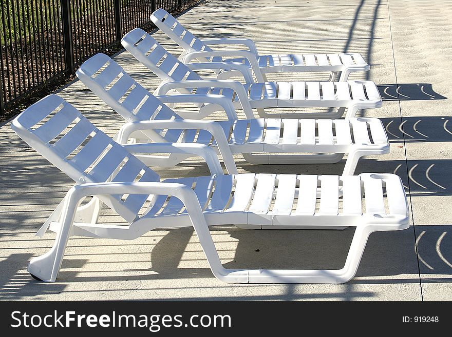 Chairs by the pool. Chairs by the pool