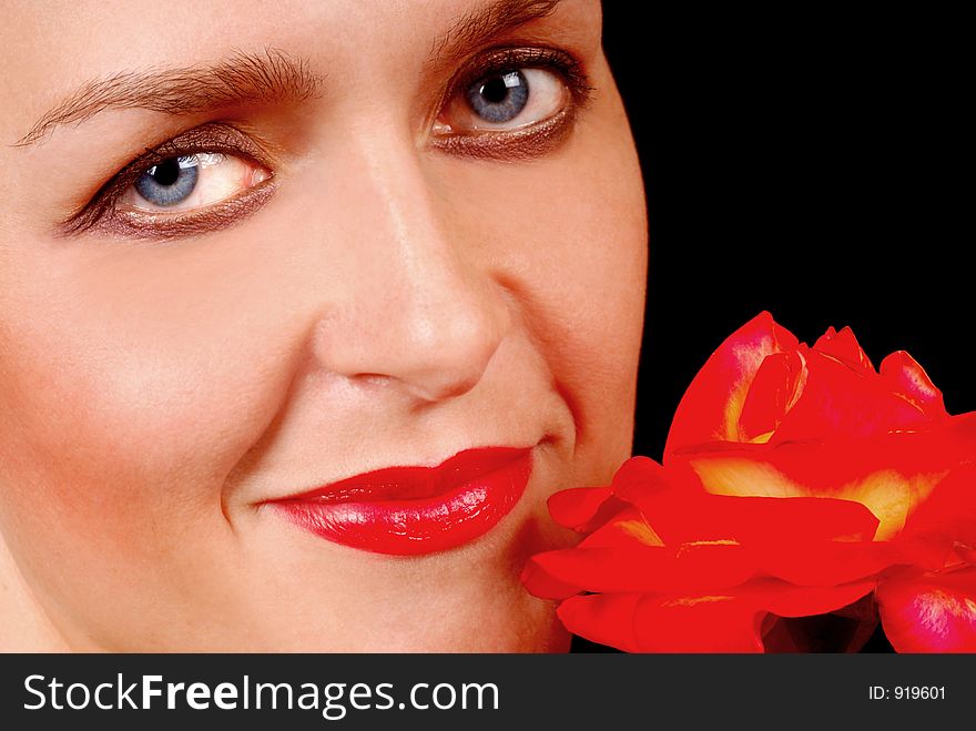 Bride with Red Rose. Bride with Red Rose