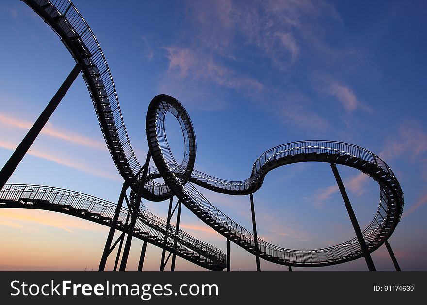 Black and White Roller Coaster