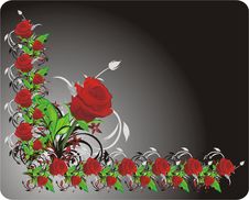 Red Rose. Decorative Frame Royalty Free Stock Images Red Rose. Decorative Frame Royalty Free Stock Images