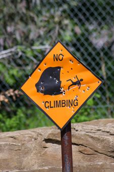 No Climbing Warning Sign Object Royalty Free Stock Images No Climbing Warning Sign Object Royalty Free Stock Images