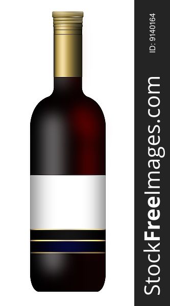 Red wine bottle with clear label
created in photoshop