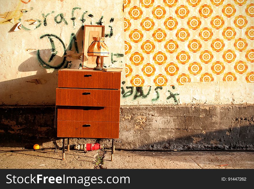 Brown 3 Drawer Night Stand