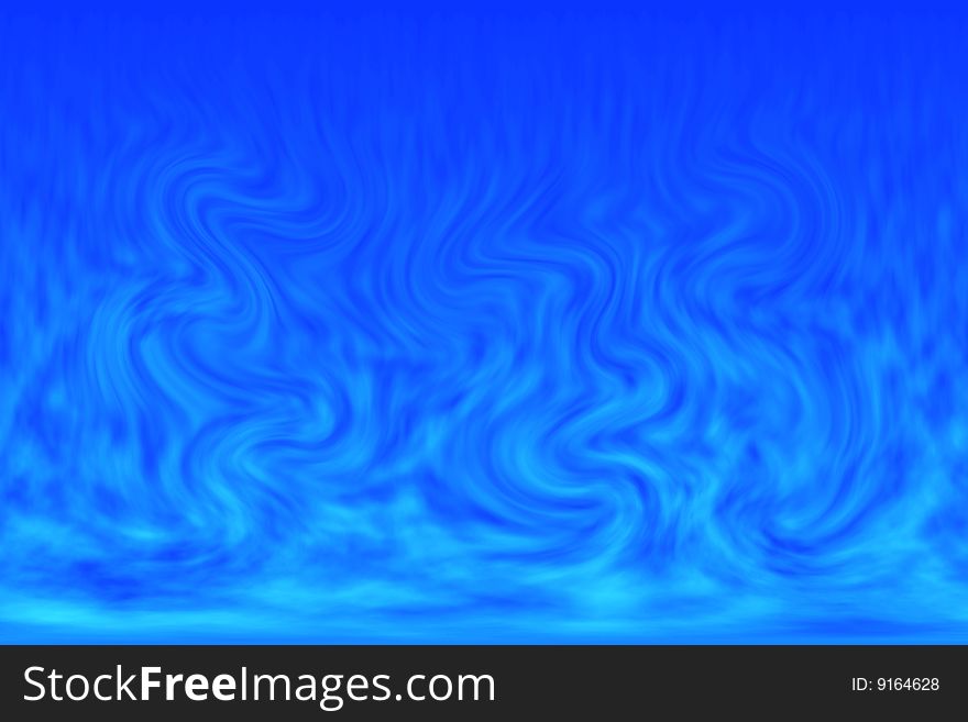 Illustration of abstract blue wavy background