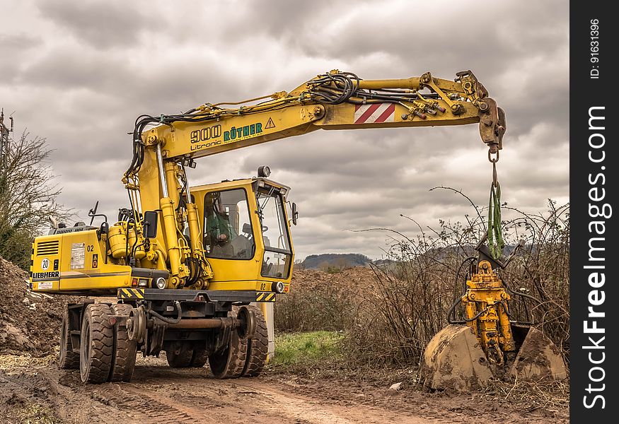 Yellow, Construction Equipment, Mode Of Transport, Vehicle