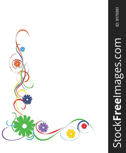 Color vector illustration of a floral image. Color vector illustration of a floral image