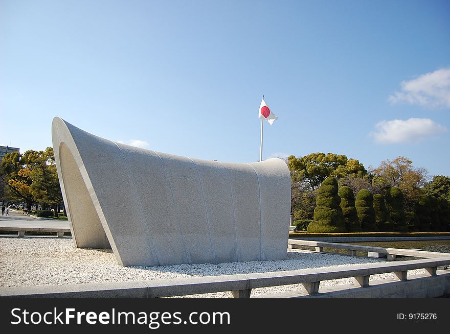 Peace dome Memorial Cenotaph in Hiroshima, Japan