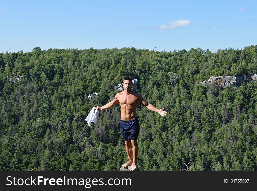 Enjoying Blackwater Falls State Park on a warm, mostly sunny summer day. Enjoying Blackwater Falls State Park on a warm, mostly sunny summer day