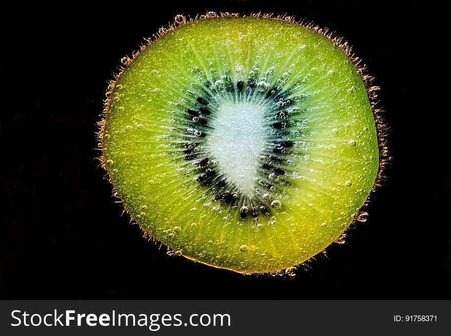 Close-up Of Fruit Against Black Background