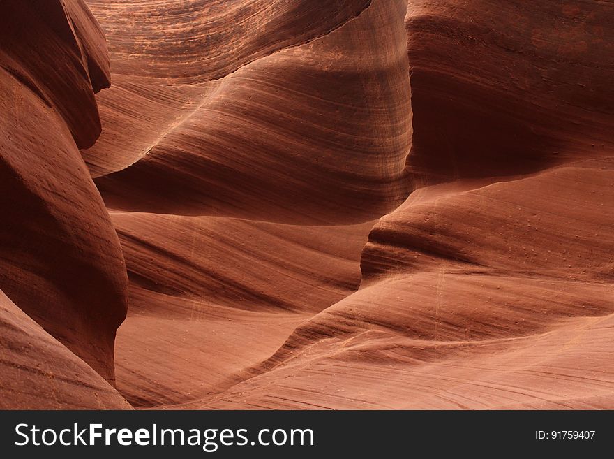 Scenic view of rock formation in Antelope Canyon, Arizona, U.S.A. Scenic view of rock formation in Antelope Canyon, Arizona, U.S.A.