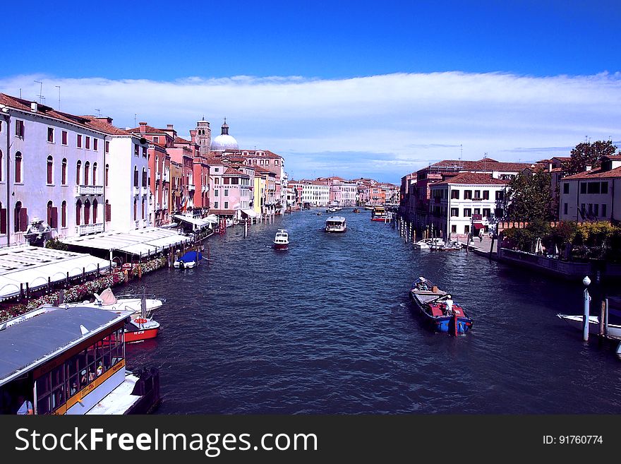 The Grand Canal, or Canal Grande, in Venice, Italy.