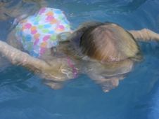 Young Girl In Swimming Pool Stock Image