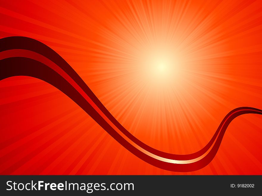 Vector illustration of Abstract Fire