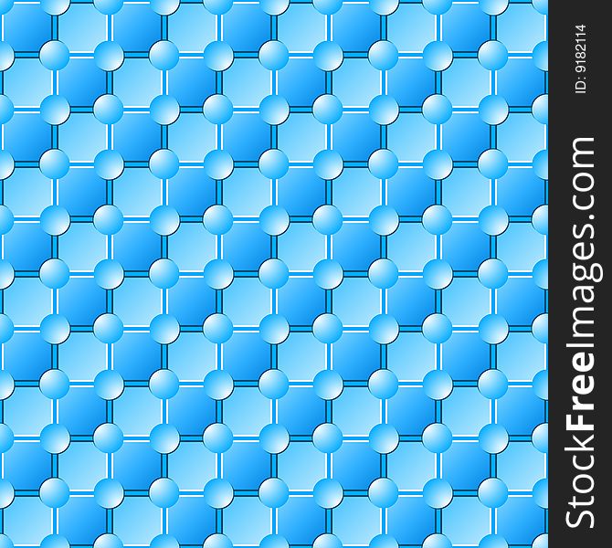 Vector illustration of Seamless Blue Tile Pattern