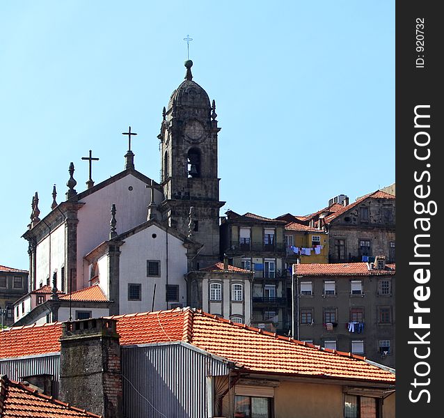 Old cathedral in Porto (Portugal)